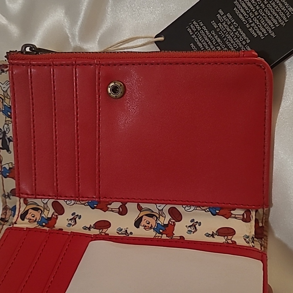 Loungefly Brown Pinochio Wallet with Vintage Metal Hardware - Picture 7 of 10